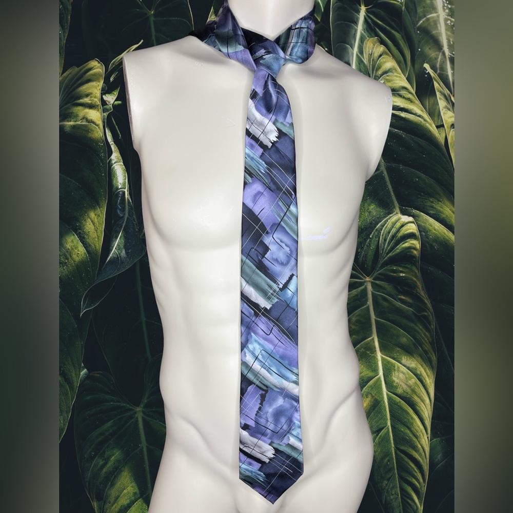 Garcia gAbstract Blue and Purple Tie